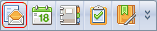 Switcher at top of navigation panel with mail icon selected